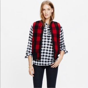 Madewell Buffalo Check Vest